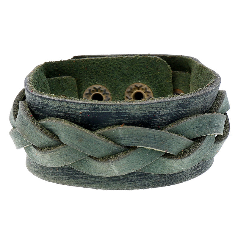 Aveuri - Men's Ethnic Style Woven Ornament Simple Cattle Bracelets