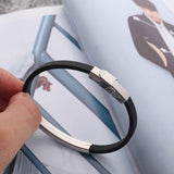 Aveuri - Classic Titanium Steel Silicone Korean Style Bracelets