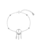Christmas Gift Tassel Feather Charm Bracelet &Bangle For Women Girls Party Wedding Jewelry Pulseras Mujer SL380