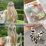 Aveuri Acetate Butterfly Hair Claw Gradient Hairpin Clip Claws Sweet Fairy Geometric Hair Barrettes For Women Girls Hair Accessories