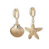Christmas Gift EN New Sea Shell Earrings Set For Women Geometric Boho Conch Starfish Drop Earrings Summer Beach Ladies 2023 Fashion Jewelry