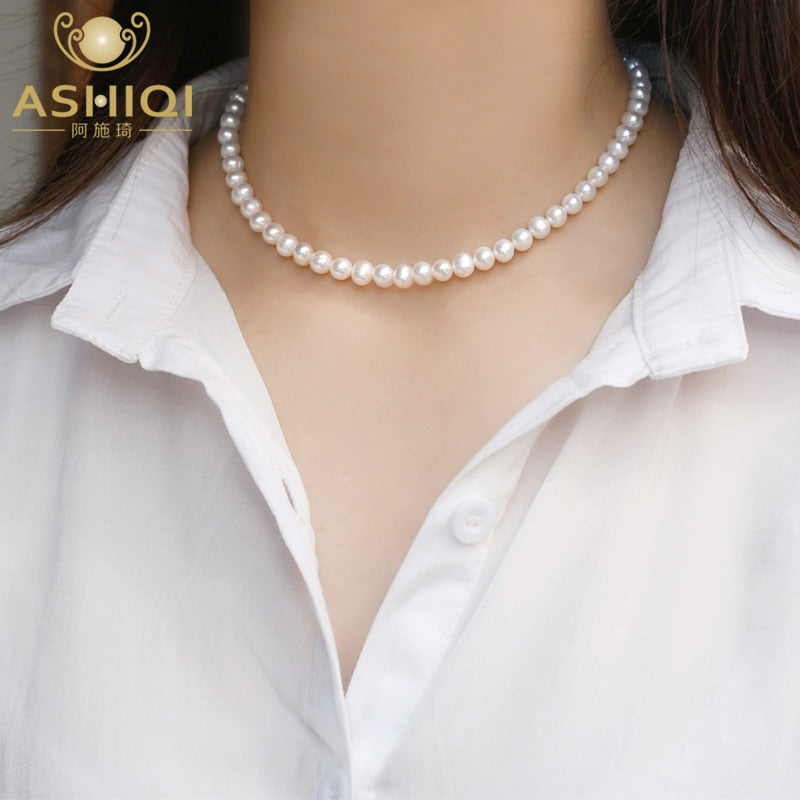 Christmas Gift  Natural Freshwater Pearl Chokers Necklace Jewelry for Women 2023 Gift New Fashion