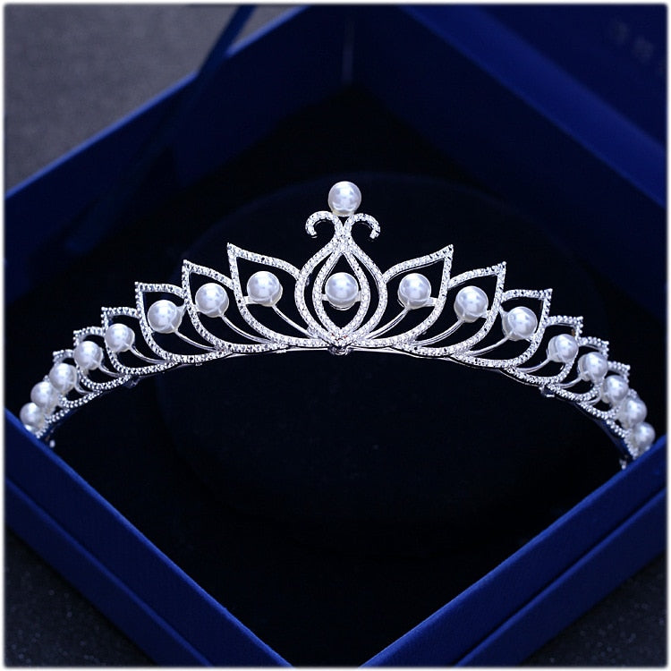 Aveuri Diverse Silver Color Gold Crystal Crowns Bride tiara Fashion Queen For Wedding Crown Headpiece Wedding Hair Jewelry Accessories