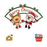Christmas Gift Merry Christmas Decor Window Stickers Santa Elk Wall Sticker For Christmas Home Door Window Display Decor Happy New Year 2021