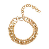 AVEURi 2023 Hip Hop Punk Gold Silver Color Link Chain Bracelet Women Men Vintage Fashion Letters Charm Bracelet Bangle Gift Jewelry