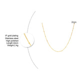 Satellite Chain Necklace Stainless Steel Gold Color Beads Chain Link Choker Necklace for Women Girls