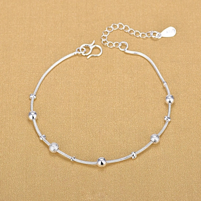 Christmas Gift alloy Adjustable Link Chain Small Round Bead Bracelets Jewelry For Woman Party Accessories sl109