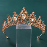 Christmas Gift Rhinestones Crystal Crown Tiaras Bridal Hair Jewelry Wedding Hair Accessories Women Bride Princess Crown Queen Party Headband