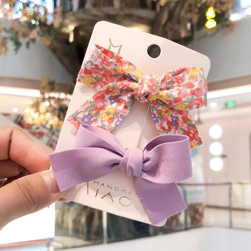 Aveuri 2022 Bow Hairpin Side Clip Hairpin Girl Hair Accessories Baby Broken Hair Clip Simple Jewelry Children's Headdress