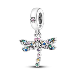 Fit Original Pandach Bracelets Silver Color Zircon Pavé Dragonfly Charms Bead Women Silver Color Pendant Diy Jewelry 2023