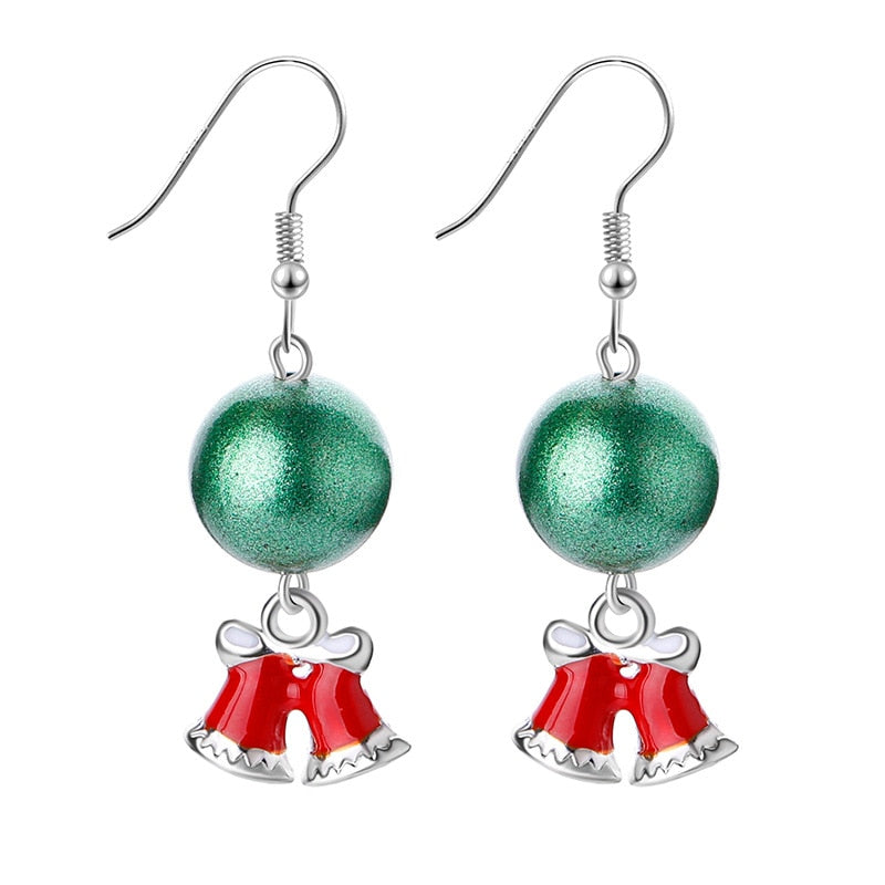 Christmas Gift New Trendy Statement Christmas Tree Earrings For Women Santa Claus Snowman Drop Earrings Jewelry Girls Christmas Gifts Wholesale