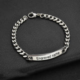 Christmas Gift Custom Personalized Engraving Name Letter Bracelet Stainless Steel  Name Bracelet For Men Women Letters Fashion Jewelry Gift
