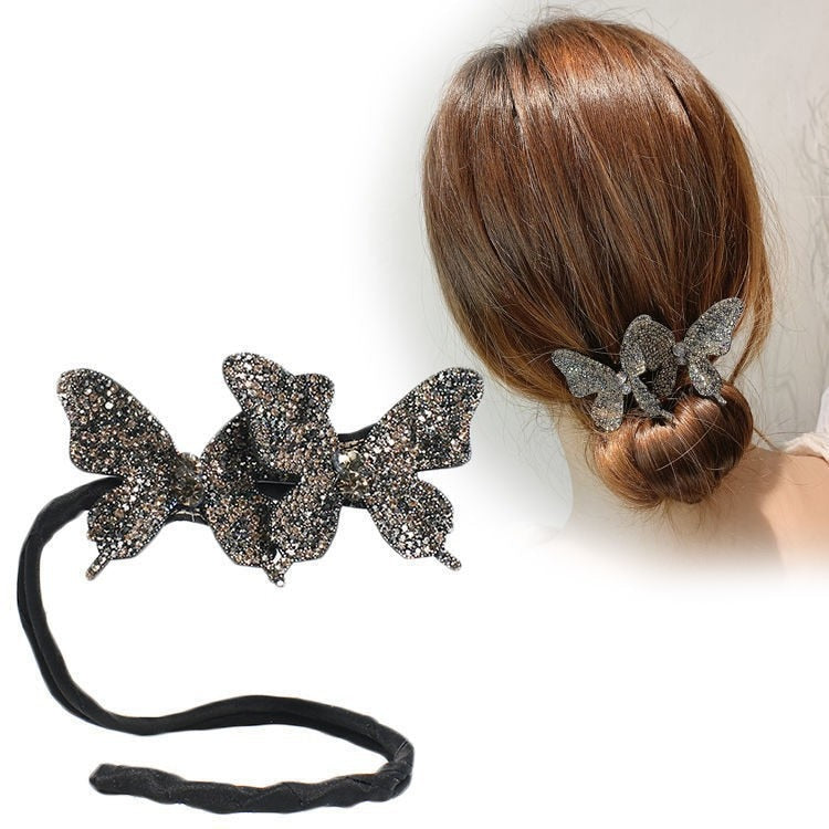 Aveuri 2022 Super Fairy Full Diamond Butterfly Hairpin Simple Side Clip Bangs Clip Hair Card Headdress Duckbill Clip Hair Jewelry