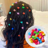Back to school 2023 AVEURI 20Pcs Small Hairpins Girls Cute Hair Claws Butterfly Shells Shape Hair Clips Hair Accessories Kids Candy Color Sweet Headwear
