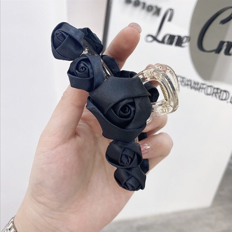 Three-dimensional flower hair claw fashion hair accessories women back head clips bath tray hairpin all-match boutique headwear