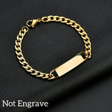 Christmas Gift Nextvance Customized Engraving Nameplate Couple Bracelet Stainless Steel Chain Id Tag Bracelets For Lover Valentines Day
