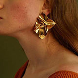 New Gold Color Clip Earrings for Women Geometric Non Pierced Statement Earrings Fashion Party Jewelry Gift