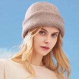 Christmas Gift New Winter Hat for Women Beanie Hat Knitted Rabbit Fur Skullies Hat Warm Bonnet Cap Female Hats for Girl Hat