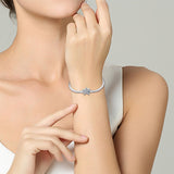 Hot Sale 100% Genuine Silver Color Star Closed Bracelet For Original Beads Pendant Charm Bracelet DIY Gift Women Free Shipping