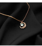 New Fashion Women Jewelry Crescent Pendant Moon Necklace 925 sterling Silver Jewelry Best Quality