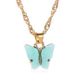 Christmas Gift Gold Chain Butterfly Pendant Choker Necklace Women Statement Collares Bohemian Beach Jewelry Gift Collier Cheap