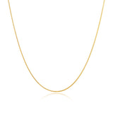 Gold Color Women Snake Chain Necklace 1mm Ultra Thin Round Choker Necklace Stainless Steel Valentines Gift 16" to 20"