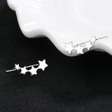 Christmas Gift Fashion Star Piercing Stud Earrings For Women Party Wedding Jewelry Hypoallergenic Jewelry eh393