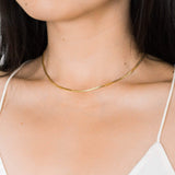Aveuri Gold Color Box Necklace For Women Choker 316L Stainless Steel Necklace Chain Simple Clavicle Chain Necklace Women Jewelry