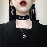AVEURI 2023 Korea New Vintage Cross Hollow Hip Pop Circle Gothic Metalic Drop Earrings New Geometric Earrings For Women Party Gifts