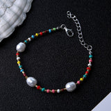 Bohemian Colorful Beads Anklet for Women Female Trendy Ankle Bracelet Chain Beach Jewelry AM6031