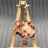 Aveuri Genshin Impact Kaedehara Kazuha Yoimiya Kamisato Ayaka Keychain Accessories Key Chain Pendant Cartoon Badge