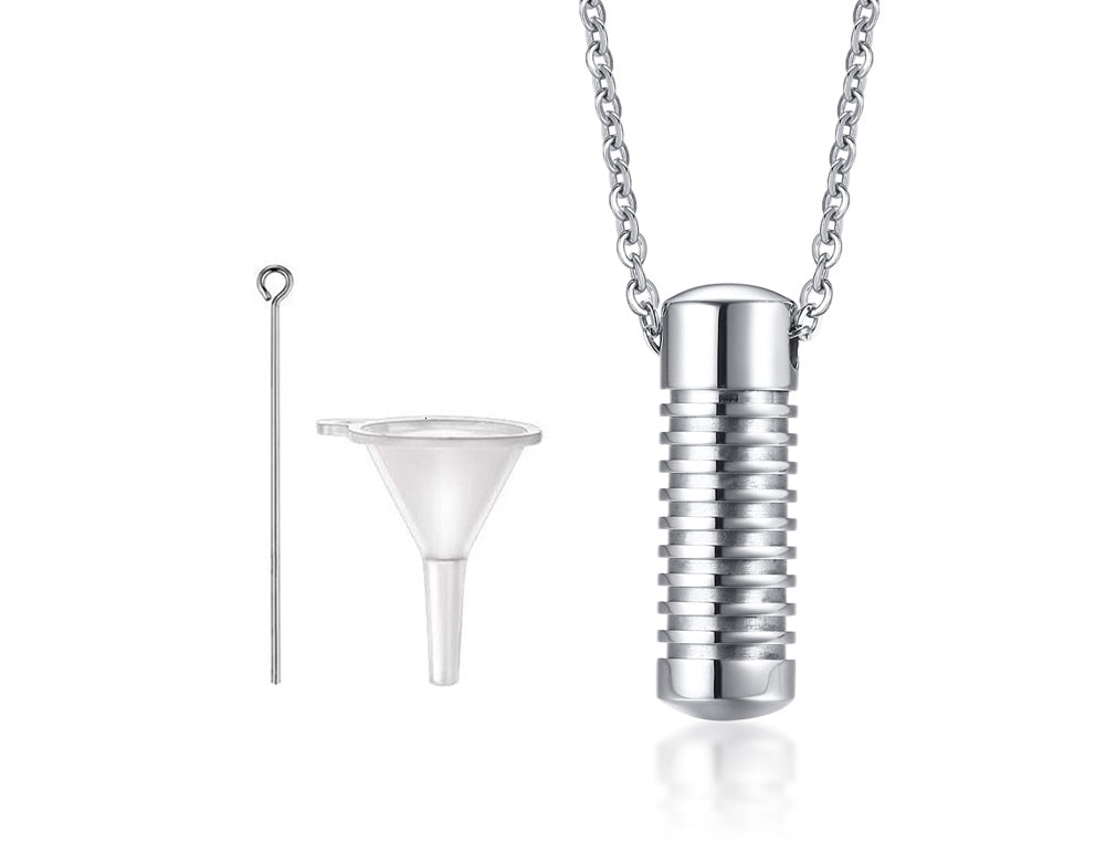 Openable Glass Vial Necklace Women Pendant Memorial Ash Bottle Cremation Pet Urn Jewelry