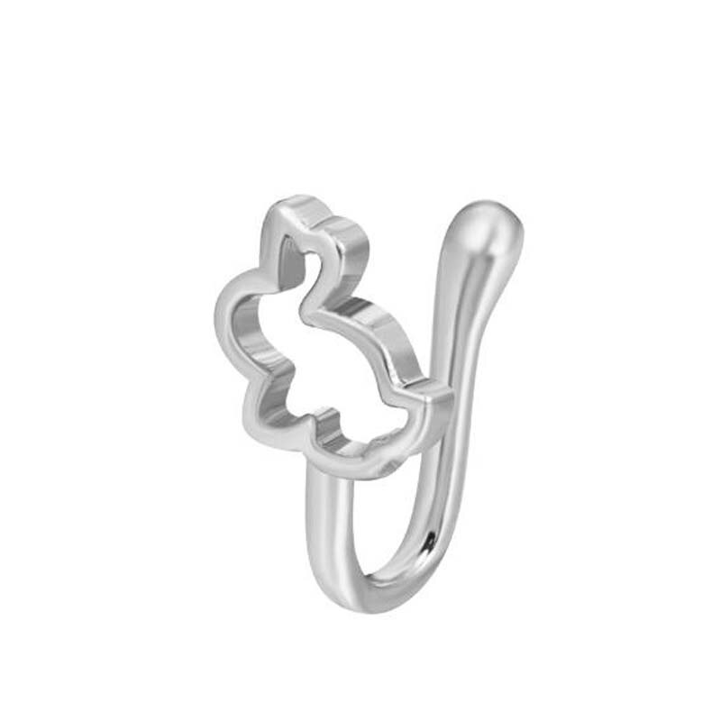 Aveuri Fake Nose Ring Non Piercing Clip On Nose Ring for Women Girls about 3g / Pcs Animal Frog Rabbit Heart Shape Nose Studs AM3510