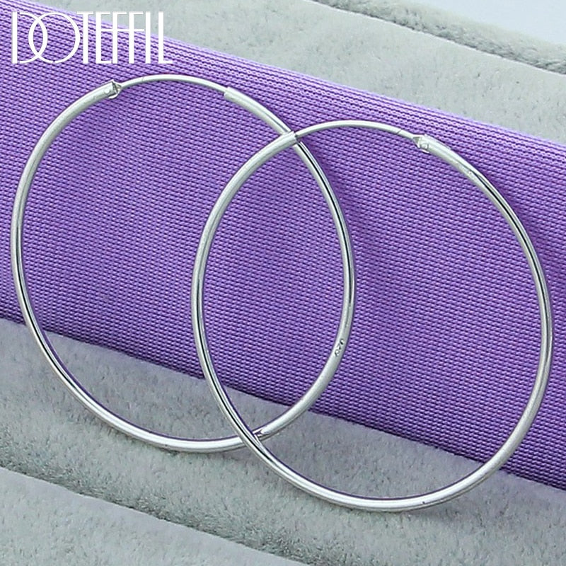 Aveuri Alloy Smooth 50mm Big Circle HooAveuri Alloy Smooth 50mm Big Circle Hoop Earrings For Women Wedding Engagement Party Jewelryp Earrings For Women Wedding Engagement Party Jewelry