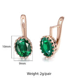 prom accessories prom accessories Rose Gold Color Earrings For Women Green Round Stone Cubic Zircon Drop Earrings White Geometric Luxury Trendy Jewelry GE278