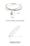 Aveuri Crystal Choker Zircon Pendant Necklace For Women Wedding Stretch Rhinestone Statement Necklace Accessories Jewelry