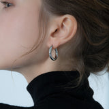Aveuri Alloy Retro Hoop Earrings For Women Personality French Fashion Ear Buckles E-045