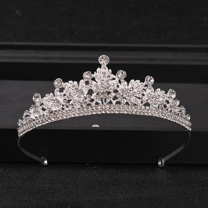 Christmas Gift Vintage Baroque Crown Tiara Diadem  Wedding Crystal Rhinestone Crown And Tiaras Bridal Hair Jewelry Wedding Hair Accessories