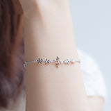 Christmas Gift Fashion Prevent Allergy Cubic Zirconia Jewelry alloy Charm Bracelets For Women Gifts sl217