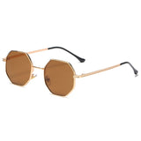 Aveuri  2022 Fashion Square Sunglasses Women Candy Mirror Vintage Brand Sun Glasses Female Retro Designer Metal Polygon Shades Oculos