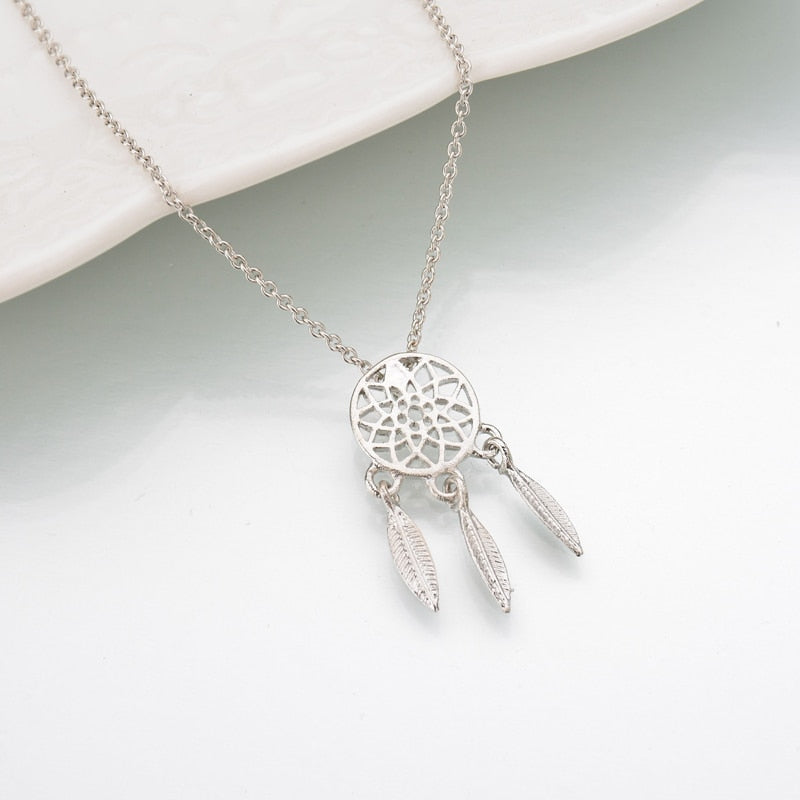 SUMENG 2023 New fashion Dream Catcher Series Jewelry Necklace Exquisite Alloy Hollow Pendant Necklace Collares For Women Gifts