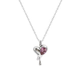 Aveuri Alloy Clavicle Chain Necklace for Women Trendy Elegant Creative Sparkling LOVE Heart Zircon Bride Jewelry