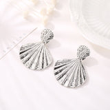Women Fashion Exaggerated Drop Earrings Twist Matte Ladies  Geometry  Earrings AM1334