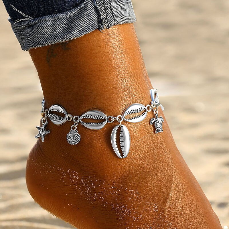 Aveuri New Fashion Simple Heart Female Anklets Foot Jewelry Leg New Anklets On Foot Ankle Bracelets For Women Leg Chain Gifts