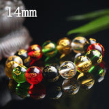 Christmas Gift Feng Shui Obsidian Stone Beads Bracelet Wristband Gold Black Pixiu Wealth Good Luck Women Bracelet  Men Women Unisex