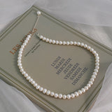 Christmas Gift  Natural Freshwater Pearl Chokers Necklace Jewelry for Women 2023 Gift New Fashion
