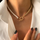 Vintage Wedding Pearl Choker Necklace For Women Geometric Gold Silver Beads Pendant Necklaces Jewelry Statement Collier 2023