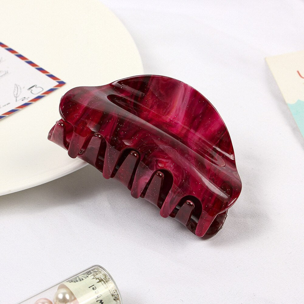 New Acrylic Hair Claw Clip for Women Girls Barrettes Claw Crab Hairpins Styling Fashion Hair Ponytail Honder Hair Accessories