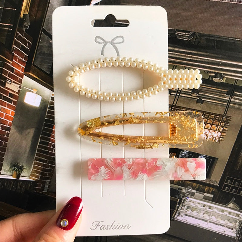 Pearl Hair Clip Barrettes For Women Girl 2022 Elegant Acrylic Hairpins Hairgrips Headwear Hair Jewelry Hairgrip Hair Accessories