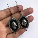 Aveuri Vintage Women's Skull Dangle Punk Earrings Goth Hanging Drop Pendant Retro Earrings Jewelry Accessories Gift
